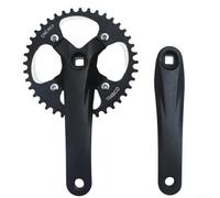 Mountain Bike Crankset With 170mm Aluminum Alloy Arms And 104bcd Chainring For 32t To 40t Single For Double Triple Setup Black Finish(40T)