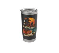 Mountain Bike Dad and Son Send It - MTB Gift Stainless Steel Insulated Tumbler