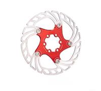 Mountain Bike Disc Brake Rotors Featuring Floating Technology for Improved Thermal Management and 44mm Bolt Circle Mounting (Red 160mm)