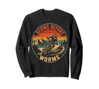 Mountain Bike Downhill - Berms Before Worms Sweatshirt