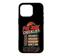 Mountain Bike Downhill Pre-Ride Checklist Helmet Snacks Case for iPhone 16 Pro