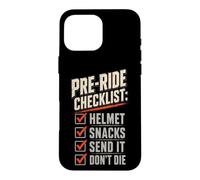Mountain Bike Downhill Pre-Ride Checklist Helmet Snacks Case for iPhone 16 Pro Max