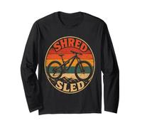 Mountain Bike Downhill Shred Sled Long Sleeve T-Shirt