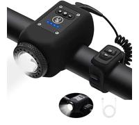 Mountain Bike Electronic Horn Bell - USB Rechargeable 110 dB Loud Alarm with LED Light, IPX5 Waterproof Mini E-Bell, Rainproof Bicycle Accessories for Mountain Bikes & Cycling Safety