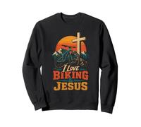 Mountain Bike Faith - I Love Biking and Jesus Sweatshirt