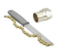 Mountain Bike Flywheel Disassembly and Installation Tool, High Carbon Steel Wrench for 6/7/8 Speed Cassettes (gold wrench)