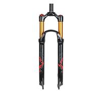 Mountain Bike Fork Suspension Fork, 26 27.5 29 Inch Aluminum Alloy 1-1/8" Straight Tube Shoulder Control Disc Brake Travel 100mm (A, 29inch)