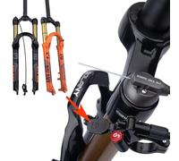 Mountain Bike Front Fork 27.5/29 Inch Shock-absorbing and Anti-shock Pressure Accessories， 9*100Mm Mountain Bike Axle， Travel 120Mm Shoulder Control/wire Control Xc Am 27.5 Wireless white black tube
