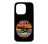 Mountain Bike Funny Bike Gear Pun Shift Happens Case for iPhone 15 Pro