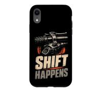 Mountain Bike Funny Bike Gear Pun Shift Happens Case for iPhone XR