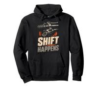 Mountain Bike Funny Bike Gear Pun Shift Happens Pullover Hoodie
