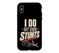 Mountain Bike Funny I Do My Own Stunts Case for iPhone X/XS