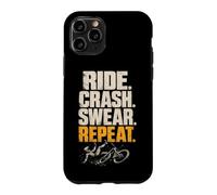 Mountain Bike Funny Ride Crash Swear Repeat Case for iPhone 11 Pro