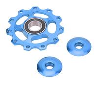 Mountain Bike Guide Wheel Durable Lightweight Bearing Anode Sturdy Aluminum Alloy Rear Derailleur Pulley for Cyclists (Blue)