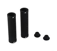 Mountain Bike Handlebar Grips with Double Sided Locking Vintage Style, Anti Slip and PU Construction (Black)