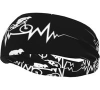 Mountain Bike Heartbeat Sports Headband Unisex Sweatband for Running