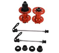 Mountain Bike Hubs Quick Release Set Durable 32 Holes Bicycle Hubs Sealed Bearing Alloy Rotor Design High Accuracy Low Friction Rotatory Sealing for Road Bike Cycling Enthusiasts (Orange)