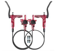 Mountain Bike Hydraulic Brake with Dual Piston System, Engineered for Reliability on Rugged Trails (red)