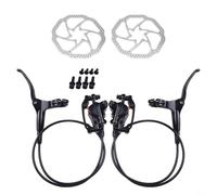 Mountain Bike Hydraulic Disc Brake Kit with Dual Piston Calipers and 2PCS 160mm Disc Rotors Suitable for Various Mounting Standards (left front)