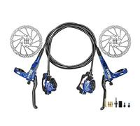 Mountain Bike Hydraulic Disc Brake Set Left Front 800mm Right Rear 1600mm Hose 4-Piston Dual Ultra-light Aluminum CNC With 160mm Rotors