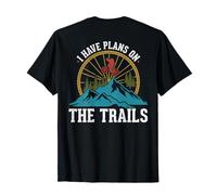 Mountain Bike I Have Plans On The Trails Cyclist Back Print T-Shirt
