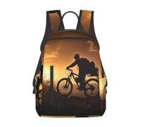 Mountain bike in the evening Travel Backpack Work Business Backpack Purse 1