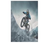 Mountain Bike Jigsaw Puzzles for Kids 1000 Pieces 3d Wooden Puzzle Decompression Game for Adults Women Girl Educational Game Toys (78×53cm)