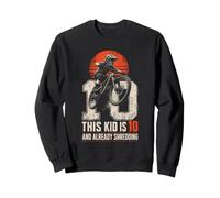 Mountain Bike Kids 10th Birthday This Kid Is 10 Shred Sweatshirt
