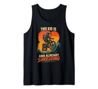 Mountain Bike Kids 8th Birthday This Kid is 8 Shredding Tank Top