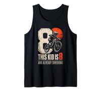 Mountain Bike Kids 8th Birthday This Kid is 8 Shredding Tank Top