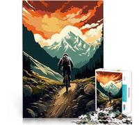 Mountain bike Mountainsteenagers 1000 Piece Jigsaw Puzzle Challenging Game Gifts is ideal as a gift for the whole family 38x26cm
