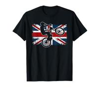 Mountain Bike MTB Bicycle Union Jack Uk British Flag T-Shirt