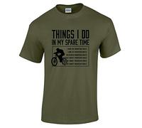 Mountain Bike MTB Gifts Accessories Spare Time T Shirt Top Funny Biking Clothing for Men Mgreen-M