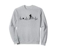 Mountain Bike MTB Heartbeat I Love Mountain Biking Sweatshirt