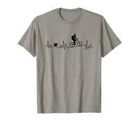 Mountain Bike MTB Heartbeat I Love Mountain Biking T-Shirt