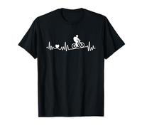 Mountain Bike MTB Heartbeat I Love Mountain Biking T-Shirt
