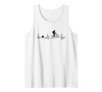 Mountain Bike MTB Heartbeat I Love Mountain Biking Tank Top