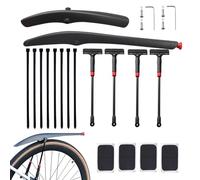 Mountain Bike Mudguard Set - Mudguard and Rear Set, Safe Protective Cover for Road, Trails and Urban Travel, Ideal for Rain Cycling