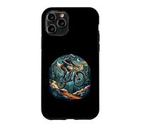 Mountain Bike Night Jump Moon Mountains Cycling Case for iPhone 11 Pro