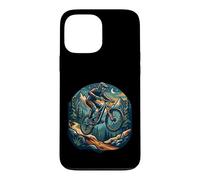 Mountain Bike Night Jump Moon Mountains Cycling Case for iPhone 13 Pro Max