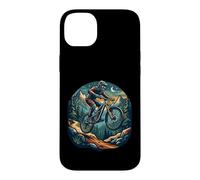 Mountain Bike Night Jump Moon Mountains Cycling Case for iPhone 14 Plus