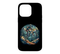Mountain Bike Night Jump Moon Mountains Cycling Case for iPhone 14 Pro Max