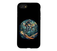 Mountain Bike Night Jump Moon Mountains Cycling Case for iPhone SE (2020) / 7/8