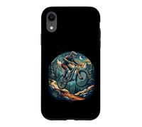 Mountain Bike Night Jump Moon Mountains Cycling Case for iPhone XR