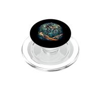 Mountain Bike Night Jump Moon Mountains Cycling PopSockets PopGrip for MagSafe