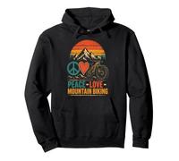 Mountain Bike Peace Love Mountain Biking Pullover Hoodie