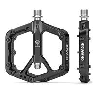 Mountain Bike Pedals - 9/16" Nylon Fiber Bicycle Flat Pedals -Bicycle Platform Pedals for Road Mountain BMX MTB Bike (Black)