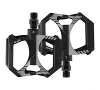 Mountain Bike Pedals Built with Nylon Composite Material and Heat Treated Steel Axle for Balanced Strength and Weight Performance (black)