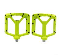 Mountain Bike Pedals Featuring Non Slip Screws and a 2 Bearing System for Maximum Riding Performance (green)