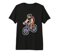 Mountain Bike Pixel Art Cyclist Premium T-Shirt